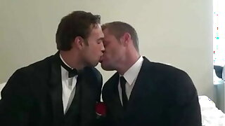 Straight Guy Kissing a Gay Guy on his Marriage Day