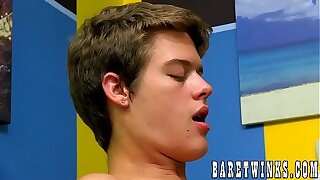 Gorgeous young homo has his smooth asshole barebacked